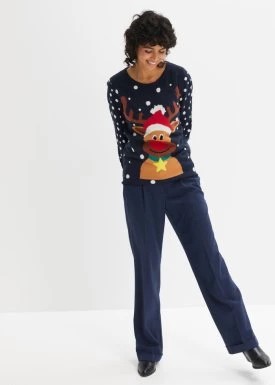 Zdjęcie produktu Sweter z bożonarodzeniowym motywem bonprix