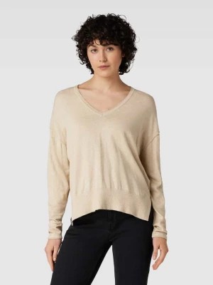 Zdjęcie produktu Sweter z dzianiny o kroju oversized z dekoltem w serek model ‘TANI’ MOS MOSH