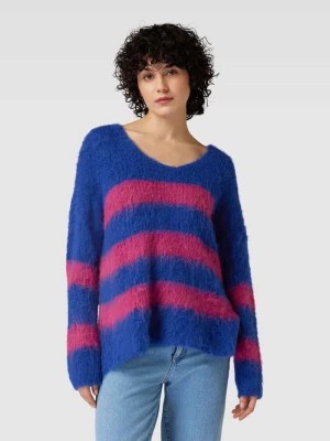 Zdjęcie produktu Sweter z dzianiny z mieszanki wełny i wełny z alpaki ze wzorem w paski miss goodlife