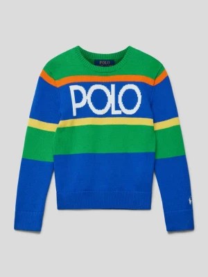 Zdjęcie produktu Sweter z dzianiny z nadrukiem z logo Polo Ralph Lauren Teens