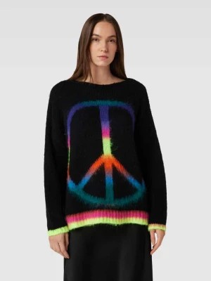 Zdjęcie produktu Sweter z dzianiny z nadrukiem z motywem model ‘RAINBOW PEACE’ miss goodlife