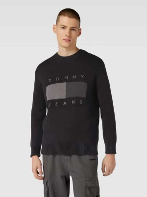 Zdjęcie produktu Sweter z dzianiny z napisem z logo model ‘TONAL FLAG’ Tommy Jeans