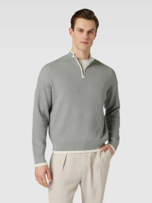 Zdjęcie produktu Sweter z dzianiny z paskami w kontrastowym kolorze Emporio Armani