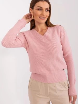 Zdjęcie produktu Sweter z dzianiny z wiskozą jasny różowy