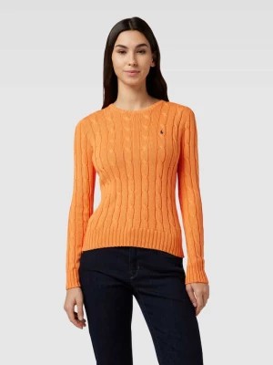 Zdjęcie produktu Sweter z dzianiny ze ściegiem warkoczowym model ‘JULIANNA’ Polo Ralph Lauren