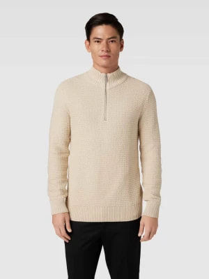Zdjęcie produktu Sweter z dzianiny ze stójką i zamkiem błyskawicznym model ‘THIM’ Selected Homme