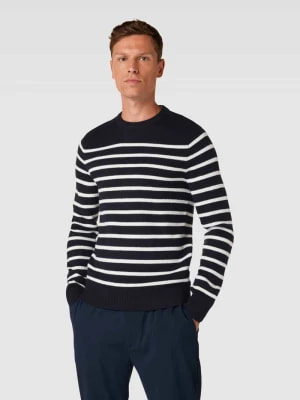 Zdjęcie produktu Sweter z dzianiny ze wzorem w paski model ‘Karl’ casual friday