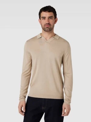 Zdjęcie produktu Sweter z kołnierzykiem polo w jednolitym kolorze Selected Homme