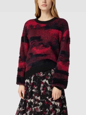 Zdjęcie produktu Sweter z obszyciem w kontrastowym kolorze model ‘SHIMMERING MOMENTS’ Taifun