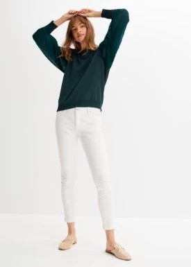 Zdjęcie produktu Sweter z plisowanymi rękawami ze zrównoważonej wiskozy bonprix