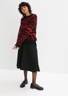 Zdjęcie produktu Sweter z płytkim dekoltem, w norweski wzór bonprix