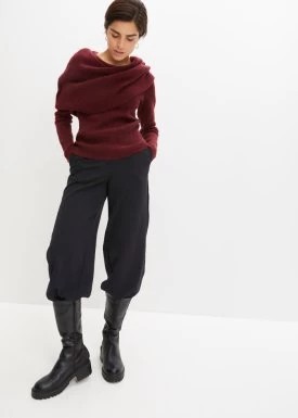 Zdjęcie produktu Sweter z szalową wstawką do noszenia na różne sposoby bonprix