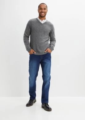 Zdjęcie produktu Sweter z wełny z domieszką materiału Good Cashmere Standard®, z dekoltem w serek bonprix