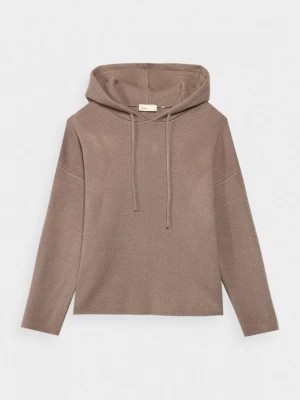 Zdjęcie produktu Sweter z wiskozą damski - brązowy OUTHORN
