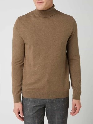 Zdjęcie produktu Sweter z wywijanym kołnierzem z bawełny model ‘Berg’ Selected Homme