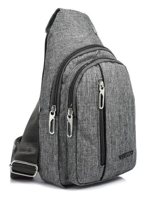 Zdjęcie produktu Szara Saszetka nerka przez ramię plecak torba modna szary, srebrny Merg