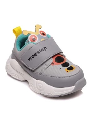 Zdjęcie produktu Szare buty sportowe chłopięce na rzep Weestep z wkładką ze skóry