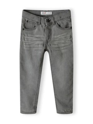 Zdjęcie produktu Szare klasyczne spodnie jeansowe dopasowane chłopięce Minoti
