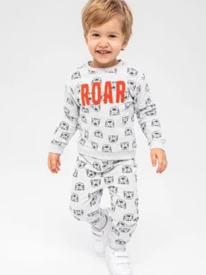 Zdjęcie produktu Szary komplet dresowy niemowlęcy z tygrysem ROAR Minoti