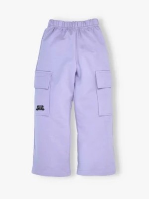 Zdjęcie produktu Szerokie spodnie dla dziewczynki fioletowe PANDAMELLO