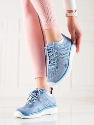 Zdjęcie produktu Sznurowane buty sportowe damskie niebieskie Shelvt
