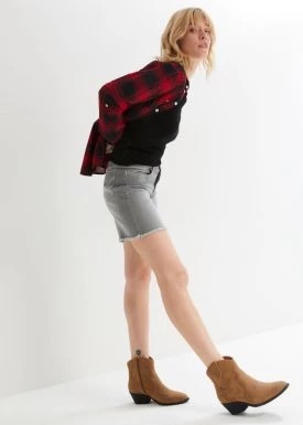 Zdjęcie produktu Szorty dżinsowe ze stretchem, mid waist bonprix