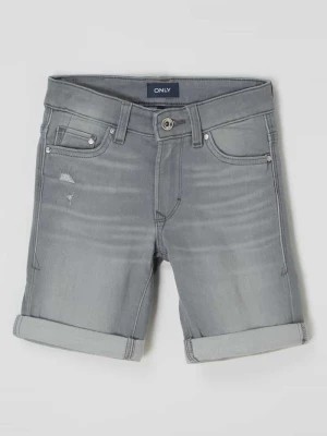 Zdjęcie produktu Szorty jeansowe o kroju slim fit z dzianiny dresowej stylizowanej na denim model ‘Matt’ Only