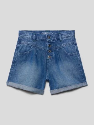 Zdjęcie produktu Szorty jeansowe z przeszytymi zakończeniami nogawek model ‘TENCEL’ Guess