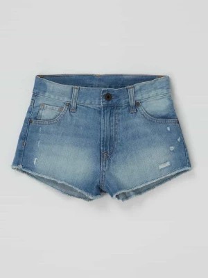 Zdjęcie produktu Szorty jeansowe z wysokim stanem o kroju regular fit z bawełny model ‘Patty’ Pepe Jeans
