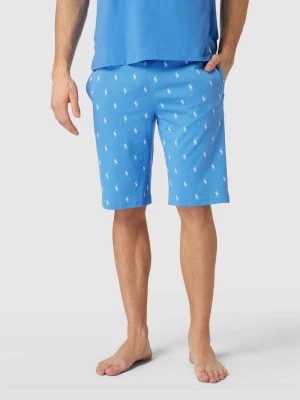 Zdjęcie produktu Szorty z dzianiny dresowej o kroju slim fit ze wzorem z logo na całej powierzchni model ‘LIQUID COTTON’ Polo Ralph Lauren Underwear