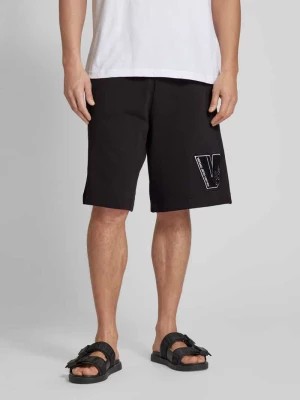 Zdjęcie produktu Szorty z dzianiny dresowej z elastycznym paskiem z logo Versace Jeans Couture