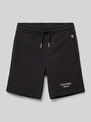 Zdjęcie produktu Szorty z dzianiny dresowej z nadrukiem z logo Calvin Klein Jeans
