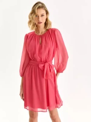 Zdjęcie produktu Szyfonowa sukienka z wiązaniem w talii TOP SECRET