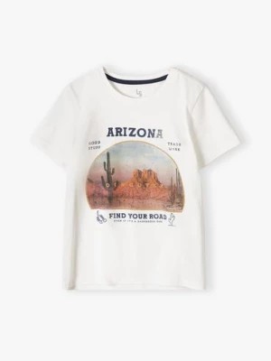 Zdjęcie produktu T-shirt bawełniany dla chłopca z nadrukiem - Arizona Lincoln & Sharks by 5.10.15.