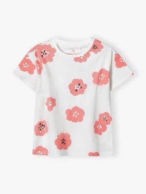Zdjęcie produktu T-shirt bawełniany dla dziewczynki w kwiaty Lincoln & Sharks by 5.10.15.