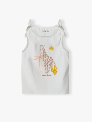 Zdjęcie produktu T-shirt bawełniany dla dziewczynki z żyrafą 5.10.15.