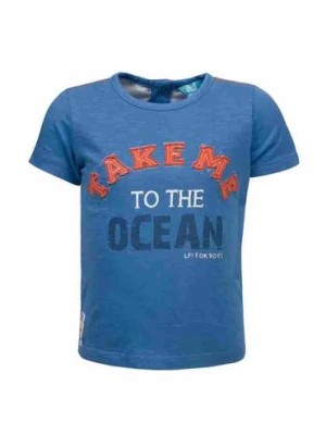 Zdjęcie produktu T-shirt chłopięcy - niebieski - Take me to the ocean - Lief