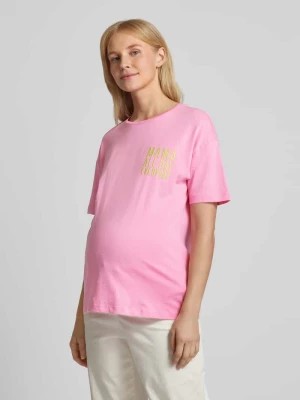 Zdjęcie produktu T-shirt ciążowy z nadrukiem z napisem Mamalicious