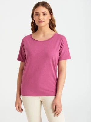 Zdjęcie produktu T-shirt damski klasyczny różowy Greenpoint