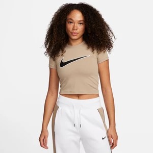 Zdjęcie produktu T-shirt damski o krótkim kroju Nike Sportswear - Brązowy