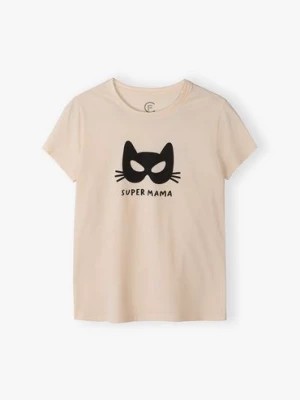 Zdjęcie produktu T-shirt damski z napisem - Super Mama Family Concept by 5.10.15.