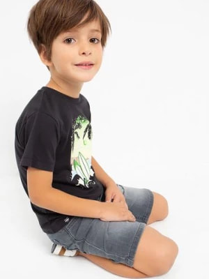 Zdjęcie produktu T-shirt dla chłopca Mayoral z nadrukiem - czarny