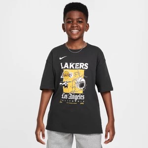 Zdjęcie produktu T-shirt dla dużych dzieci (chłopców) Max90 Nike NBA Los Angeles Lakers Courtside - Czerń