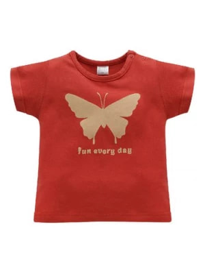 Zdjęcie produktu T-shirt dla dziewczynki z bawełny czerwony Pinokio