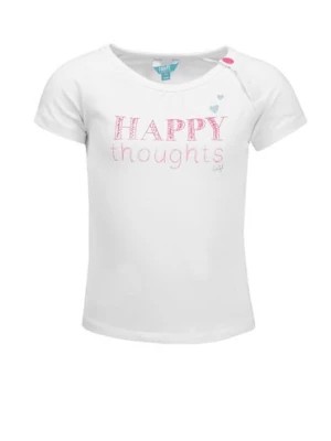 Zdjęcie produktu T-shirt dziewczęc Happy thoughts - biały - Lief