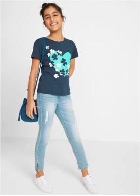 Zdjęcie produktu T-shirt dziewczęcy (2 szt.), bawełna organiczna bonprix