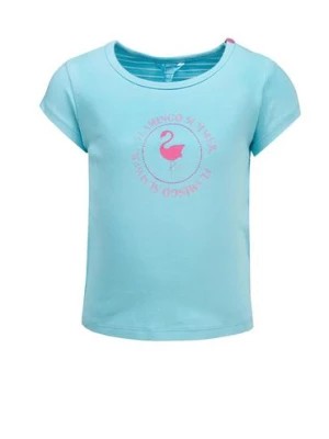 Zdjęcie produktu T-shirt dziewczęcy, turkusowy, flaming, Lief
