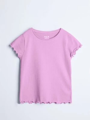 Zdjęcie produktu T-shirt dziewczęcy w prążki - różowy - Limited Edition