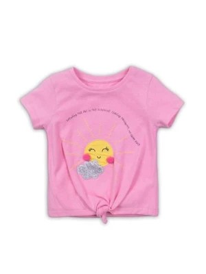 Zdjęcie produktu T-shirt dziewczęcy z nadrukiem - różowy Minoti