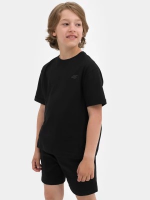 Zdjęcie produktu T-shirt gładki chłopięcy - czarny 4F